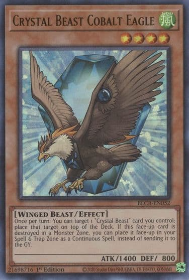 Crystal Beast Cobalt Eagle Battles of Legend: Crystal Revenge Yu-Gi-Oh! card
