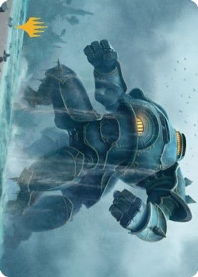Depth Charge Colossus Art Card Gold Stamped Planeswalker Symbol Art Series: The Brothers' War Magic card