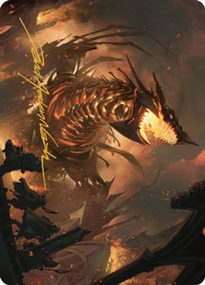 The Fall of Kroog Art Card Gold Stamped Signature Art Series: The Brothers' War Magic card