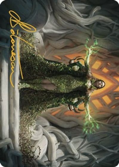 Titania Voice of Gaea Art Card Gold Stamped Signature Art Series: The Brothers' War Magic card