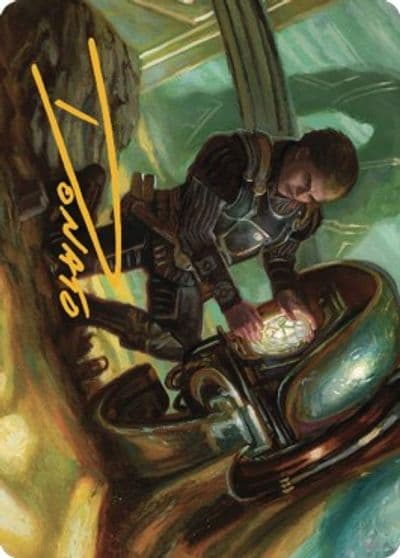Urza Powerstone Prodigy Art Card Gold Stamped Signature Art Series: The Brothers' War Magic card