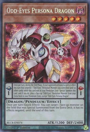 Odd Eyes Persona Dragon Battles of Legend: Crystal Revenge Yu-Gi-Oh! card