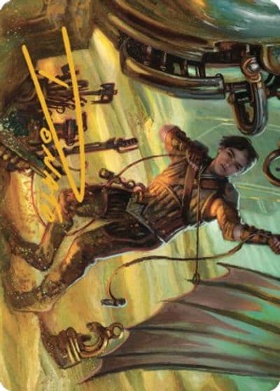 Mishra Excavation Prodigy Art Card Gold Stamped Signature Art Series: The Brothers' War Magic card