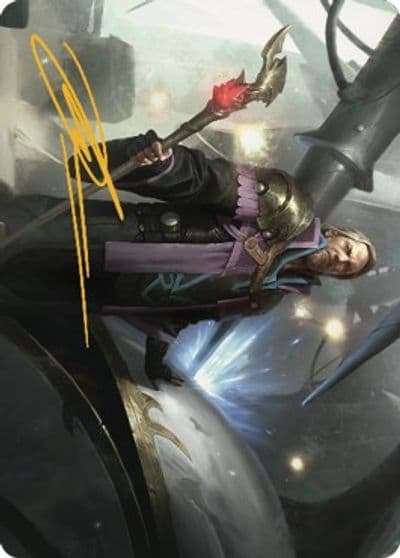 Urza Prince of Kroog Art Card Gold Stamped Signature Art Series: The Brothers' War Magic card