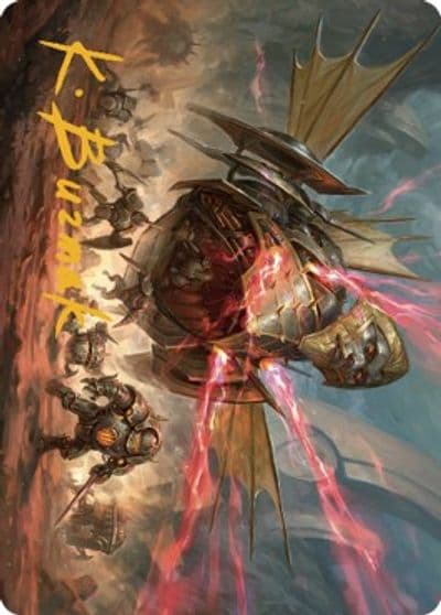 Liberator Urzas Battlethopter Art Card Gold Stamped Signature Art Series: The Brothers' War Magic card