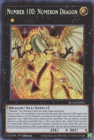 Number 100 Numeron Dragon Battles of Legend: Crystal Revenge Yu-Gi-Oh! card