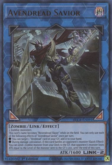 Avendread Savior Battles of Legend: Crystal Revenge Yu-Gi-Oh! card