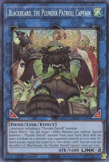 Blackbeard the Plunder Patroll Captain Battles of Legend: Crystal Revenge Yu-Gi-Oh! card