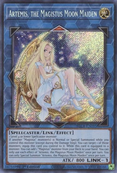 Artemis the Magistus Moon Maiden Battles of Legend: Crystal Revenge Yu-Gi-Oh! card