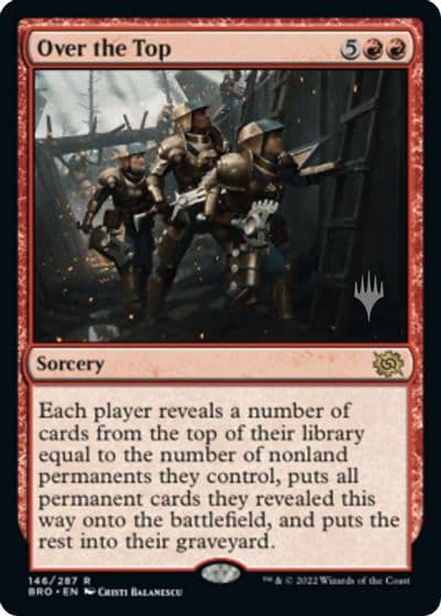 Over the Top Promo Pack: The Brothers' War Magic card
