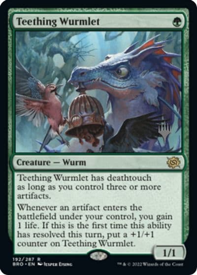 Teething Wurmlet Promo Pack: The Brothers' War Magic card