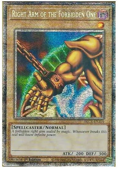 Right Arm of the Forbidden One Starlight Rare Battles of Legend: Crystal Revenge Yu-Gi-Oh! card