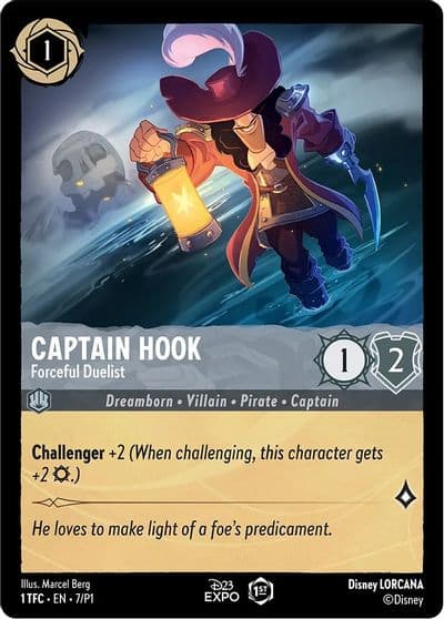 Captain Hook Forceful Duelist D23 Promos Lorcana card