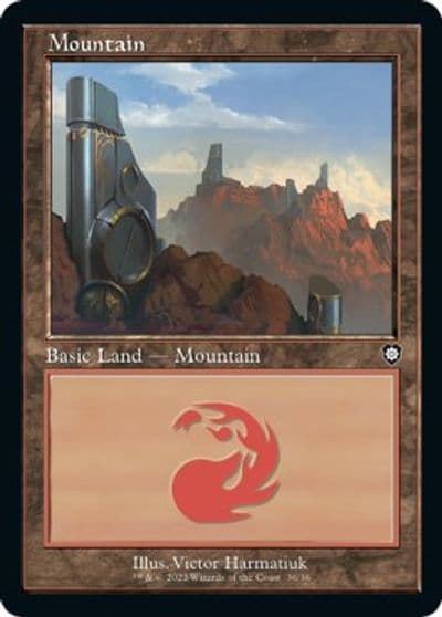 Mountain 36 Retro Frame Commander: The Brothers' War Magic card