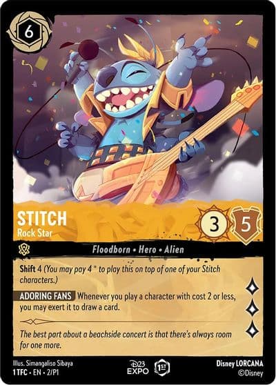 Stitch Rock Star D23 Promos Lorcana card