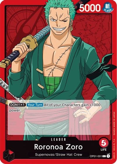 Roronoa Zoro 001 Romance Dawn One Piece card