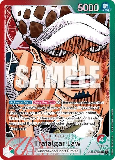 Trafalgar Law 002 Parallel Romance Dawn One Piece card