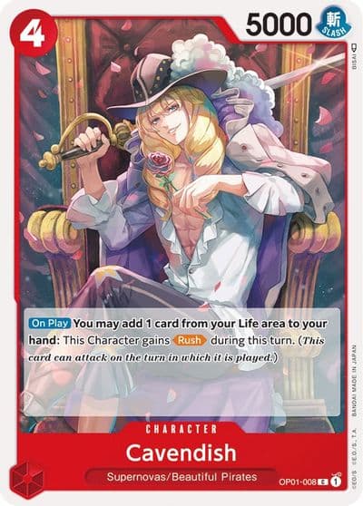 Cavendish Romance Dawn One Piece card