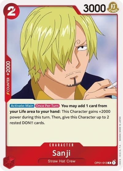 Sanji Romance Dawn One Piece card