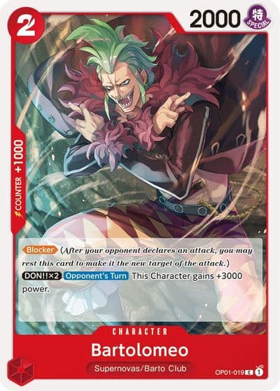 Bartolomeo Romance Dawn One Piece card