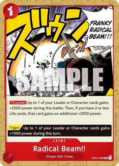 Radical Beam Romance Dawn One Piece card