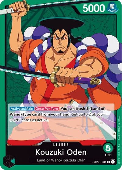 Kouzuki Oden Romance Dawn One Piece card