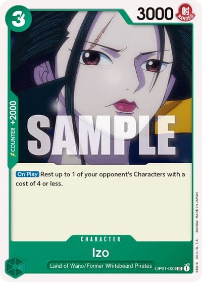 Izo Romance Dawn One Piece card