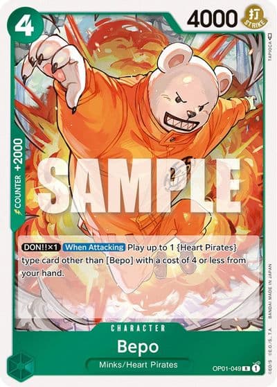 Bepo Romance Dawn One Piece card