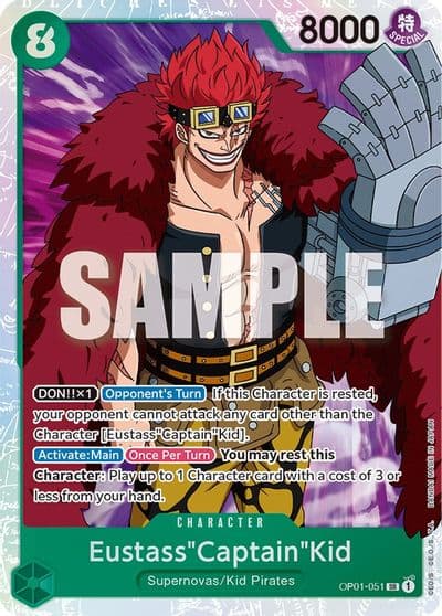EustassCaptainKid Romance Dawn One Piece card