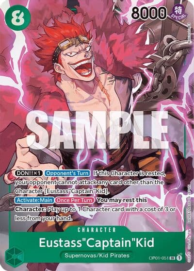 EustassCaptainKid Parallel Romance Dawn One Piece card