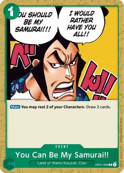 You Can Be My Samurai Romance Dawn One Piece card