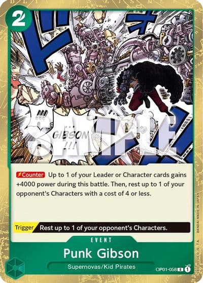 Punk Gibson Romance Dawn One Piece card