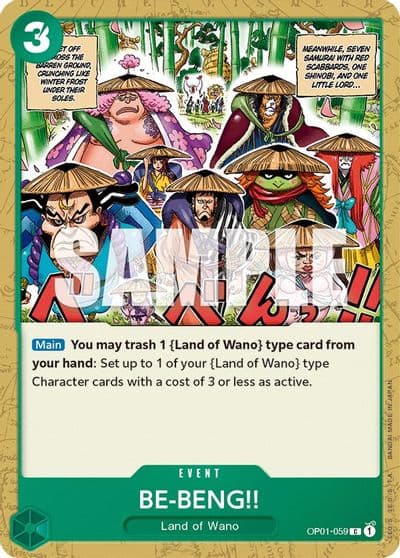BE BENG Romance Dawn One Piece card