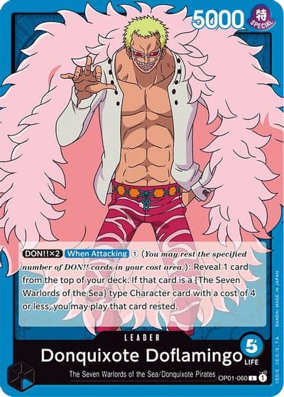 Donquixote Doflamingo 060 Romance Dawn One Piece card