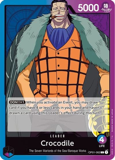 Crocodile 062 Romance Dawn One Piece card