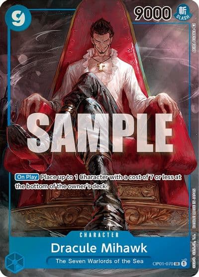 Dracule Mihawk Parallel Romance Dawn One Piece card