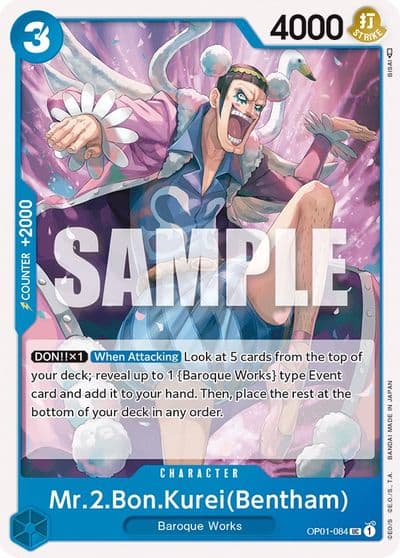 Mr2BonKurei Bentham Romance Dawn One Piece card