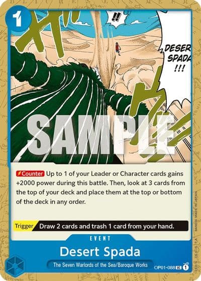 Desert Spada Romance Dawn One Piece card