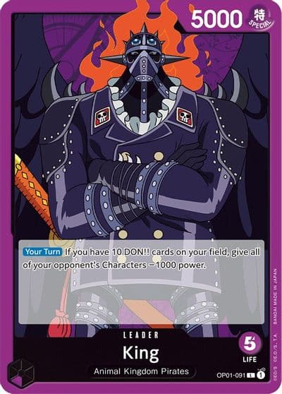 King 091 Romance Dawn One Piece card