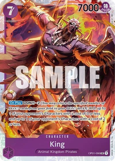 King 096 Romance Dawn One Piece card