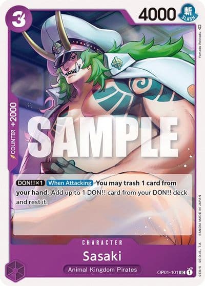 Sasaki Romance Dawn One Piece card