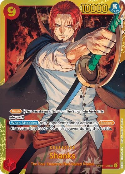 Shanks Romance Dawn One Piece card