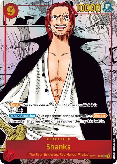 Shanks Parallel Manga Alternate Art Romance Dawn One Piece card