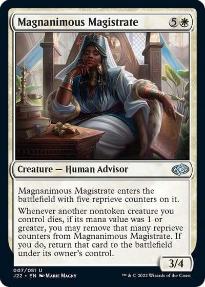 Magnanimous Magistrate Jumpstart 2022 Magic card