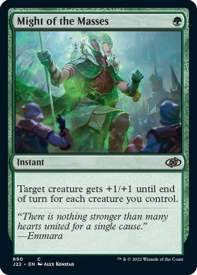 Might of the Masses Jumpstart 2022 Magic card