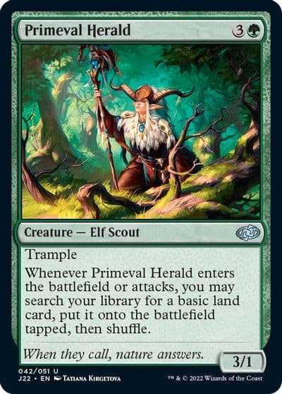 Primeval Herald Jumpstart 2022 Magic card