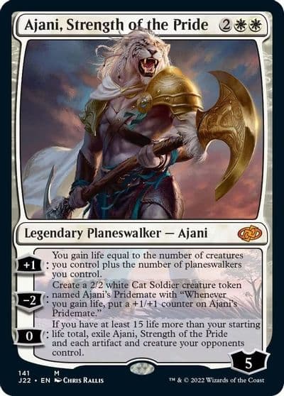 Ajani Strength of the Pride Jumpstart 2022 Magic card