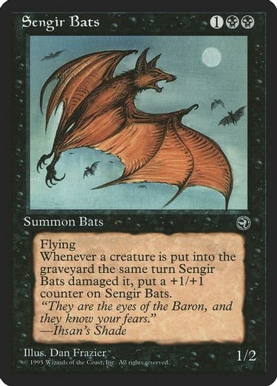 Sengir Bats Homelands Magic card