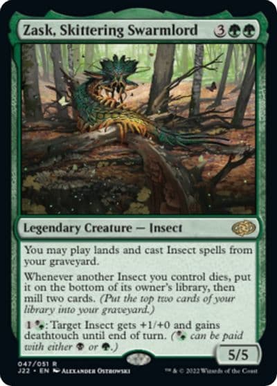 Zask Skittering Swarmlord Jumpstart 2022 Magic card