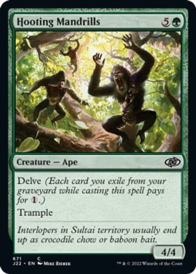 Hooting Mandrills Jumpstart 2022 Magic card